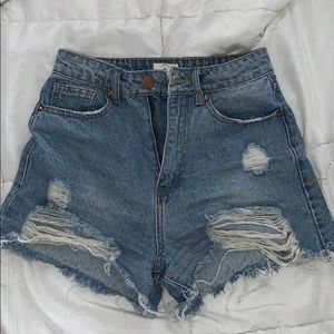High Waisted Denim Shorts